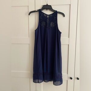 Navy blue dress, like new.
